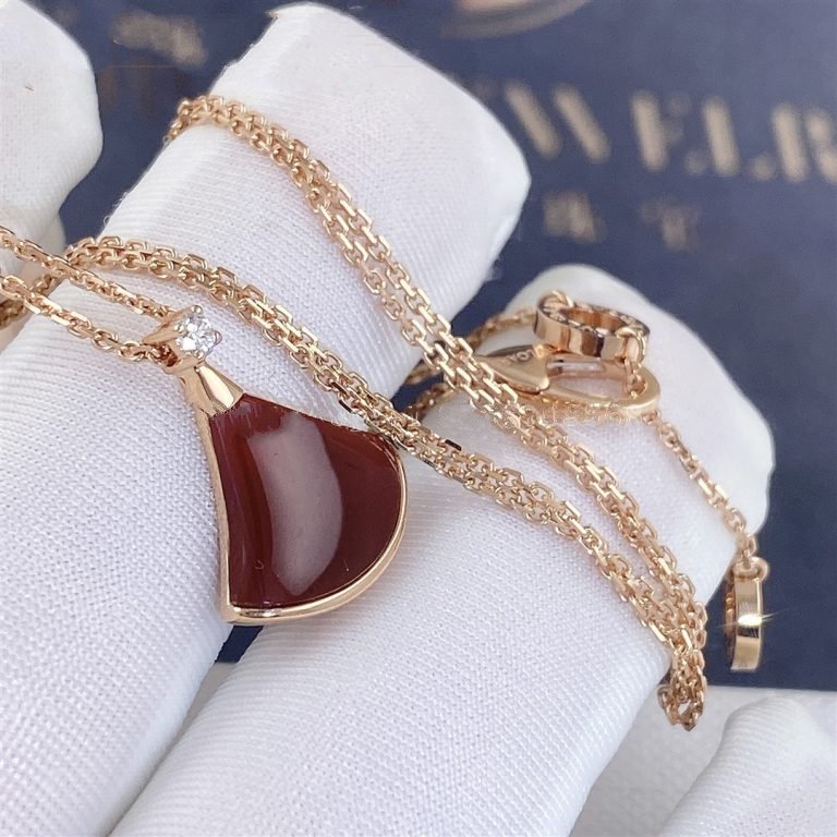 [Luna Brilliance]DREAM NECKLACE CARNELIAN 1 DIAMOND