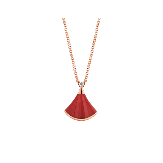 [Luna Brilliance]DREAM NECKLACE CARNELIAN 1 DIAMOND