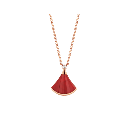 [Luna Brilliance]DREAM NECKLACE CARNELIAN 1 DIAMOND