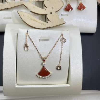 [Lunabriance]DREAM NECKLACE CARNELIAN DIAMOND