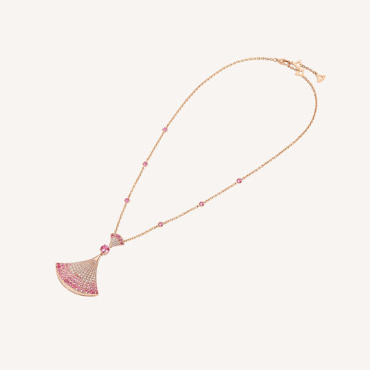 [Lunabriance]DREAM NECKLACK DIAMOND PINK GOLD