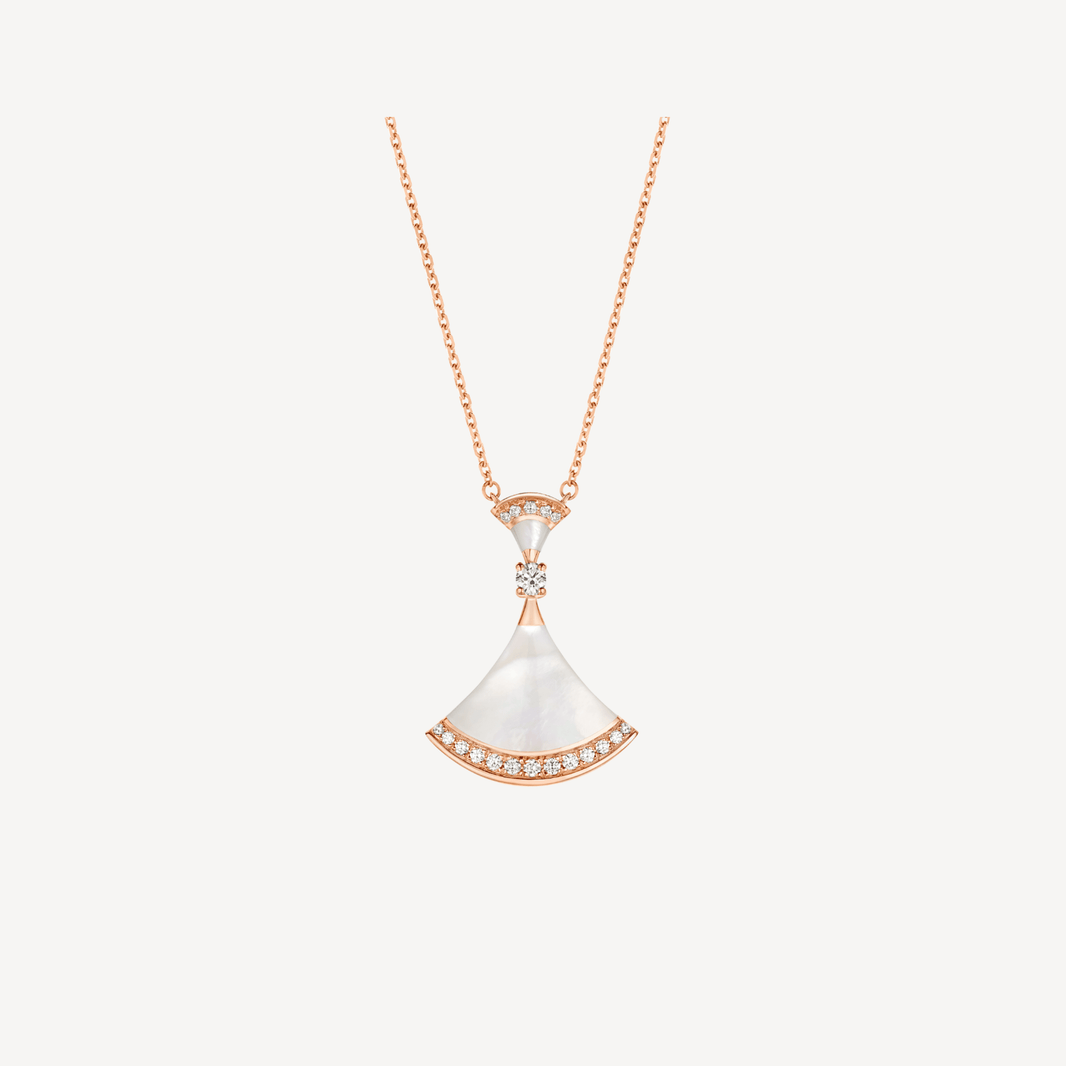 [Luna Brilliance]DREAM NECKLACE MOP PINK GOLD DIAMOND