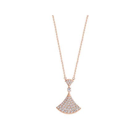[Luna Brilliance]DREAM NECKLACE PINK GOLD FULL DIAMOND
