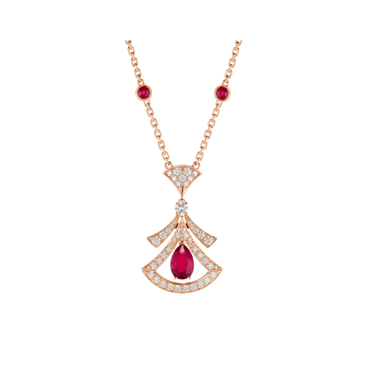 [Luna Brilliance]DREAM NECKLACE CARNELIAN DIAMOND PINK GOLD