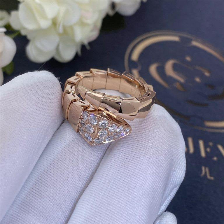 [Lunabriance]SERPENTI RING PINK GOLD DIAMOND