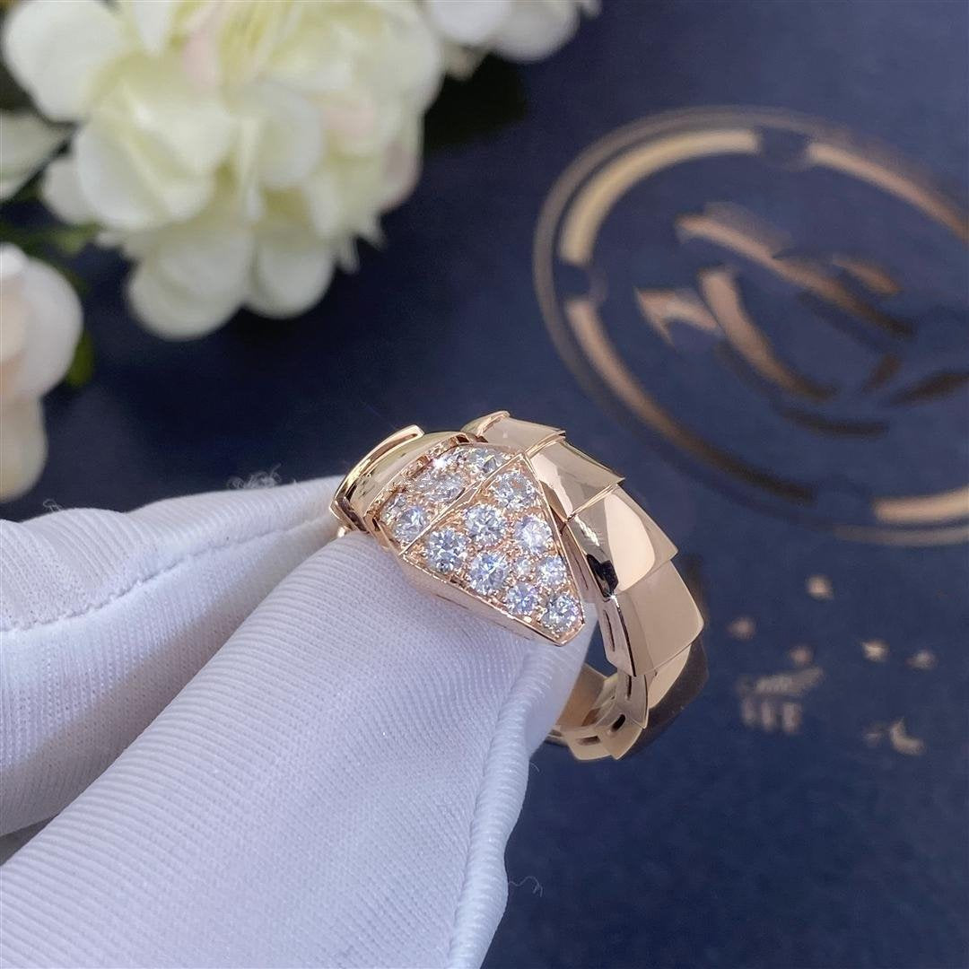 [Lunabriance]SERPENTI RING PINK GOLD DIAMOND