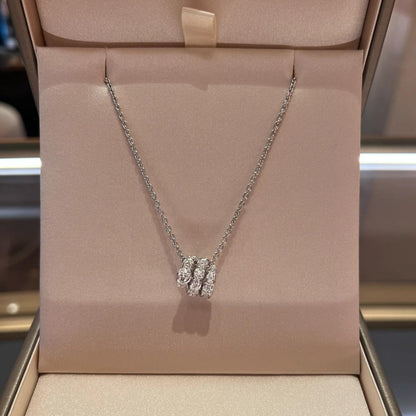 [Lunabriance]SERPENTI  NECKLACE DOUBLE RING DIAMOND