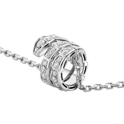 [Lunabriance]SERPENTI  NECKLACE DOUBLE RING DIAMOND