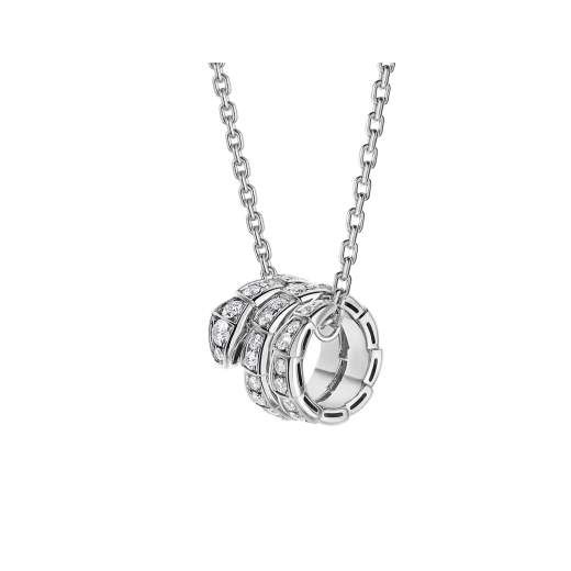 [Lunabriance]SERPENTI  NECKLACE DOUBLE RING DIAMOND