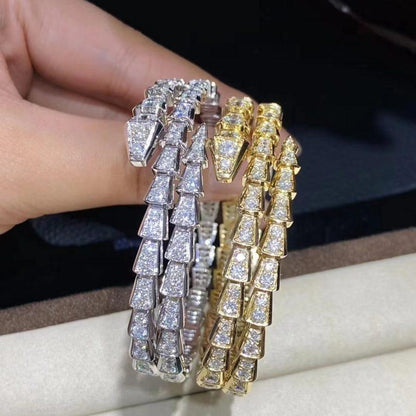 [Lunabriance]SERPENTI BRACELET GOLD DIAMOND DOUBLE ROW