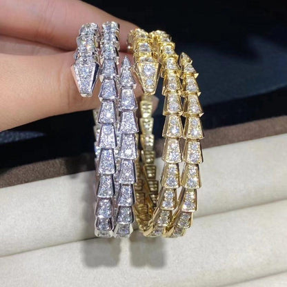 [Lunabriance]SERPENTI BRACELET GOLD DIAMOND DOUBLE ROW