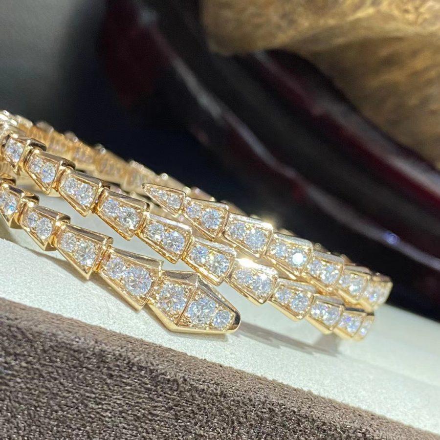 [Lunabriance]SERPENTI BRACELET GOLD DIAMOND DOUBLE ROW