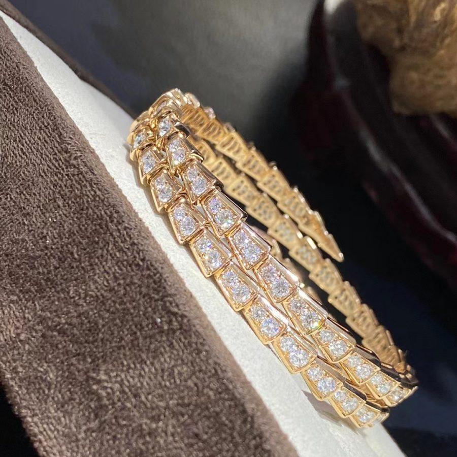 [Lunabriance]SERPENTI BRACELET GOLD DIAMOND DOUBLE ROW