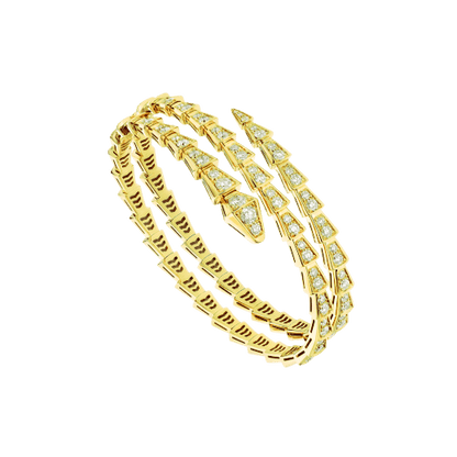 [Lunabriance]SERPENTI BRACELET GOLD DIAMOND DOUBLE ROW