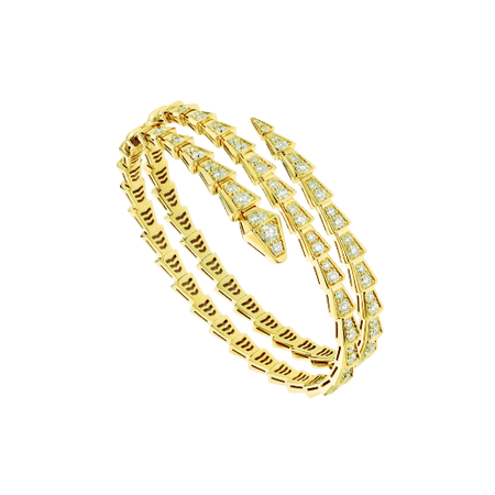 [Luna Brilliance]SERPENTI BRACELET GOLD DIAMOND DOUBLE ROW