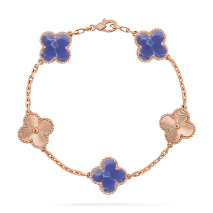 [Luna Brilliance]CLOVER 5 MOTIF BLUE VEINS BRACELET COLLECTION