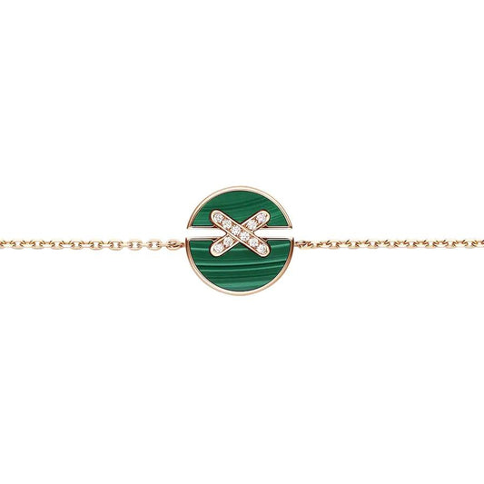 [Lunabriance]JEUX DE BRACELET MALACHITE PINK GOLD DIAMONDS