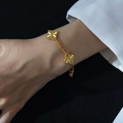 [Luna Brilliance]CLOVER 5 MOTIF LASER BRACELET COLLECTION