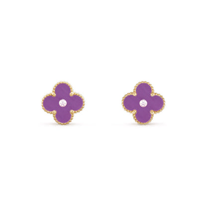 [Luna Brilliance]CLOVER  15MM DIAMOND EARRINGS COLLECTION