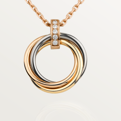 [Lunabriance]TRINITY NECKLACE GOLD  DIAMONDS