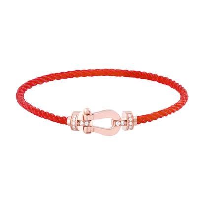 [Lunabriance]FORCE 10 HALF DIAMOND PINK GOLD RED CORDERI LARGE AND MEDIUM MODEL