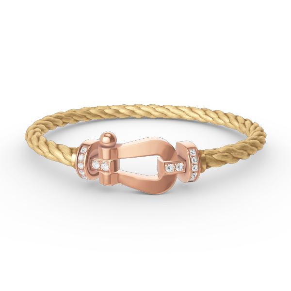 [Lunabriance]FORCE LARGE HORSESHOE HALF DIAMOND BRACELET ROSE GOLD