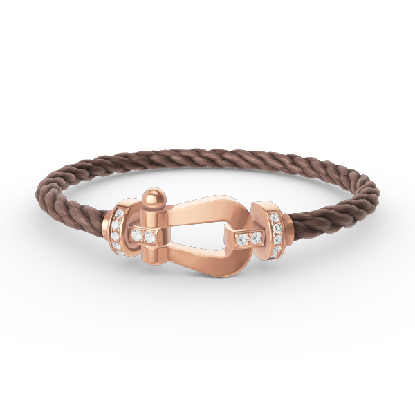 [Lunabriance]FORCE LARGE HORSESHOE HALF DIAMOND BRACELET ROSE GOLD