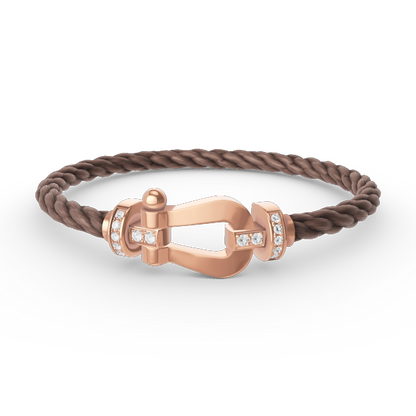 [Lunabriance]FORCE LARGE HORSESHOE HALF DIAMOND BRACELET ROSE GOLD