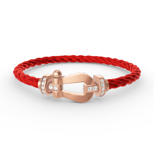 [Lunabriance]FORCE LARGE HORSESHOE HALF DIAMOND BRACELET ROSE GOLD