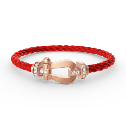 [Lunabriance]FORCE LARGE HORSESHOE HALF DIAMOND BRACELET ROSE GOLD