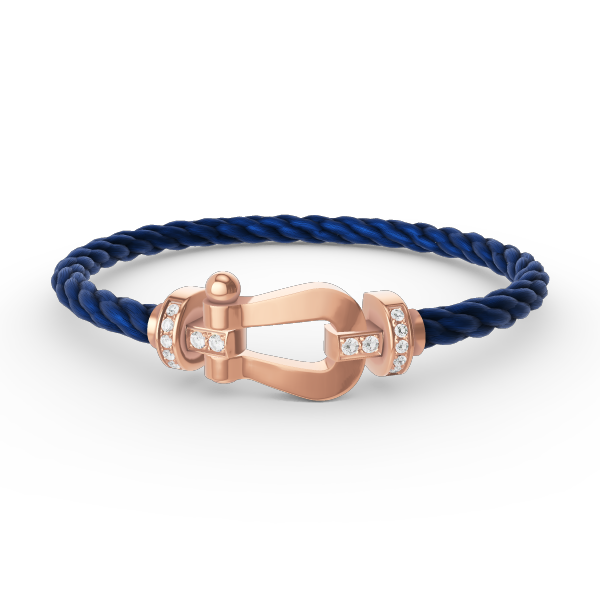 [Lunabriance]FORCE LARGE HORSESHOE HALF DIAMOND BRACELET ROSE GOLD