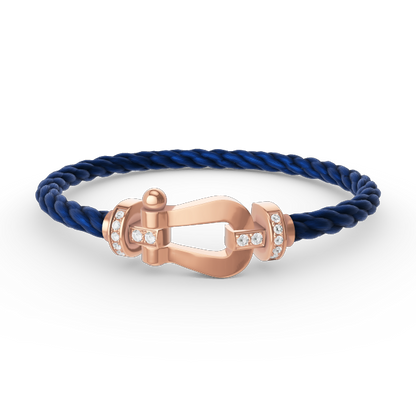 [Lunabriance]FORCE LARGE HORSESHOE HALF DIAMOND BRACELET ROSE GOLD