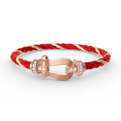 [Lunabriance]FORCE LARGE HORSESHOE HALF DIAMOND BRACELET ROSE GOLD