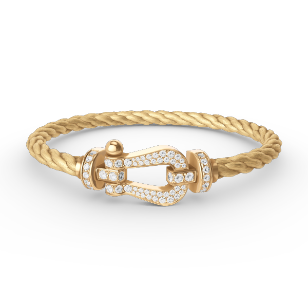 [Lunabriance]FORCE LARGE HORSESHOE FULL DIAMOND BRACELET GOLD