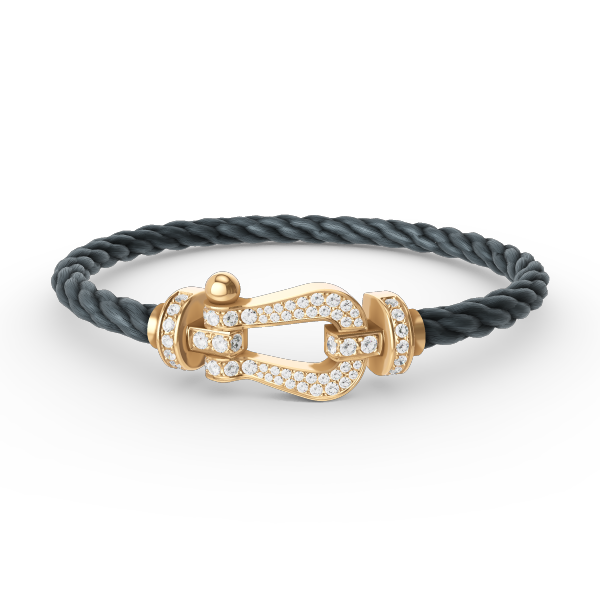 [Lunabriance]FORCE LARGE HORSESHOE FULL DIAMOND BRACELET GOLD