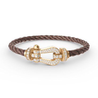 [Lunabriance]FORCE LARGE HORSESHOE FULL DIAMOND BRACELET GOLD