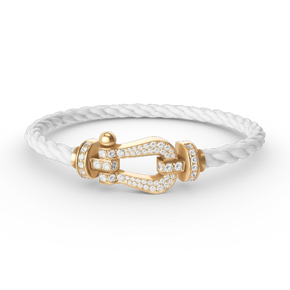 [Lunabriance]FORCE LARGE HORSESHOE FULL DIAMOND BRACELET GOLD