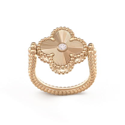 [Luna Brilliance]CLOVER RIVERSIBLE RING ROSE GOLD COLLECTION