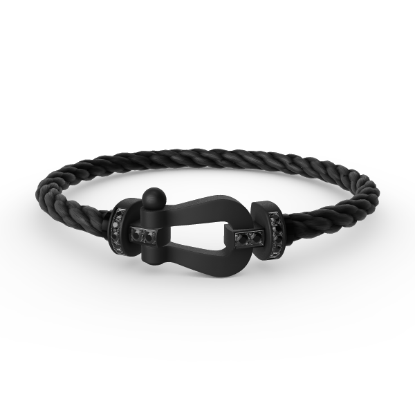 [Luna Brilliance]FORCE LARGE SERIES HORSESHOE BLACK SAMURAI BRACELET
