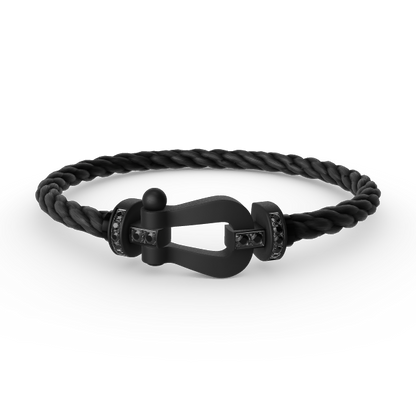 [Lunabriance]FORCE LARGE SERIES HORSESHOE BLACK SAMURAI BRACELET