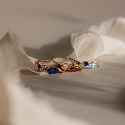 Toi et Moi Infinity Birthstone Ring