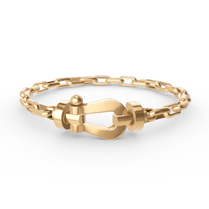 [Lunabriance]FORCE LARGE HORSESHOE CLASP  METAL BRACELET