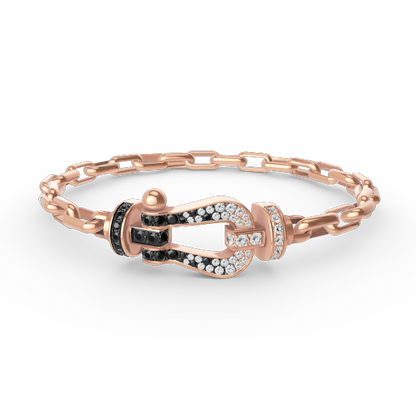 [Lunabriance]FORCE LARGE HORSESHOE CLASP  METAL BRACELET