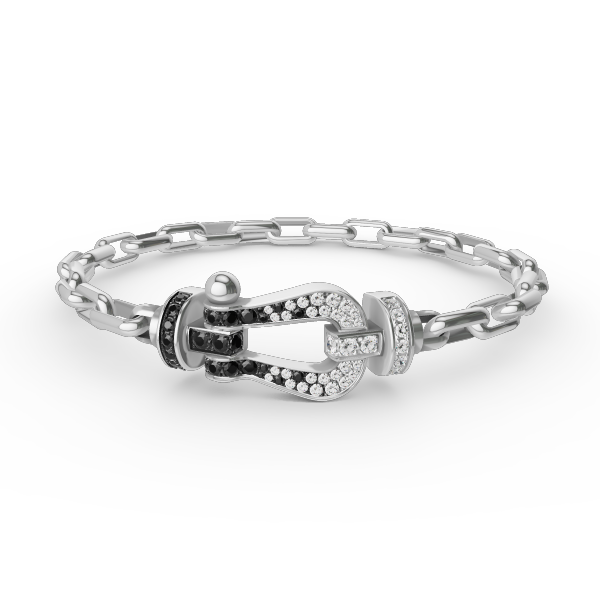 [Lunabriance]FORCE LARGE HORSESHOE CLASP  METAL BRACELET