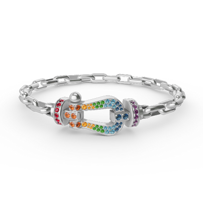 [Lunabriance]FORCE LARGE HORSESHOE CLASP  METAL BRACELET