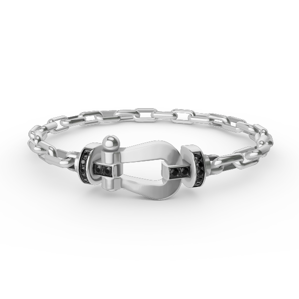 [Lunabriance]FORCE LARGE HORSESHOE CLASP  METAL BRACELET