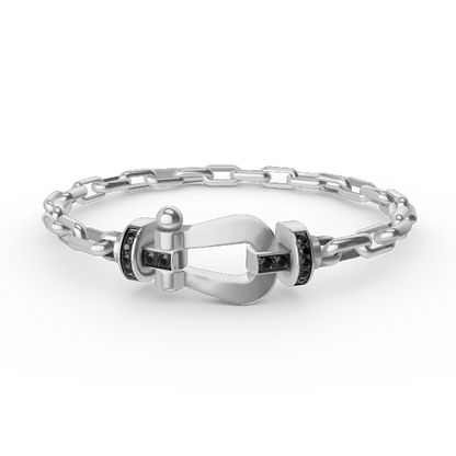 [Lunabriance]FORCE LARGE HORSESHOE CLASP  METAL BRACELET