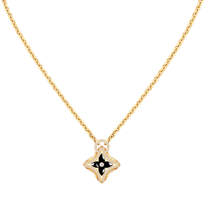 [Lunabriance]STAR PEDANT PINK GOLD DIAMOND NECKLACE