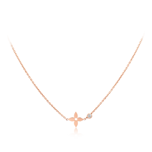 [Lunabriance]BLOSSOM PENDANT PINK GOLD AND DIAMOND