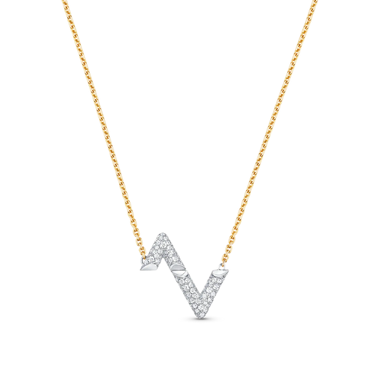 [Lunabriance]VOLT SILVER DIAMOND PEDANT NECKLACE